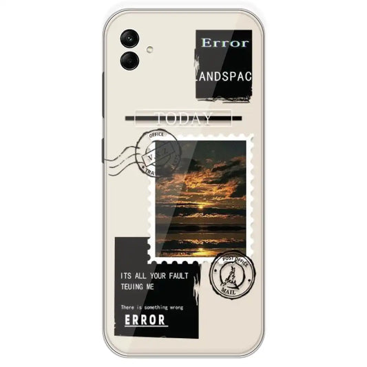 Post Card - Printed Silicone Case For Samsung Galaxy A04