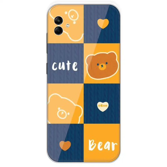 Cute Bear Collage - Printed Silicone Case For Samsung Galaxy A04