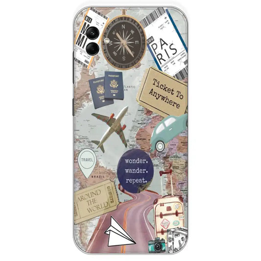 Travel Collage - Printed Silicone Case For Samsung Galaxy A04