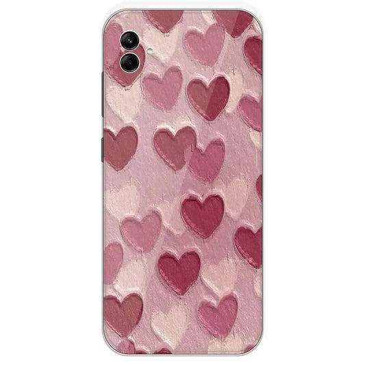 Pastel Hearts Love - Printed Silicone Case For Samsung Galaxy A04