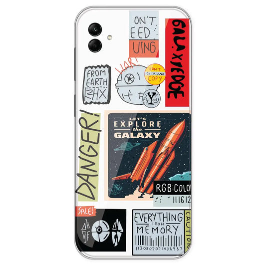 Galaxy - Clear Printed Silicone Case For Samsung Galaxy A04