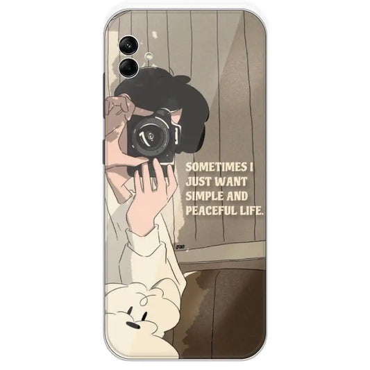 Photographer - Printed Silicone Case For Samsung Galaxy A04