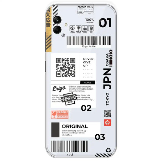 Barcode Labels - Printed Silicone Case For Samsung Galaxy A04