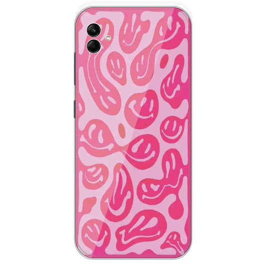 Pink Smilies - Printed Silicone Case For Samsung Galaxy A04