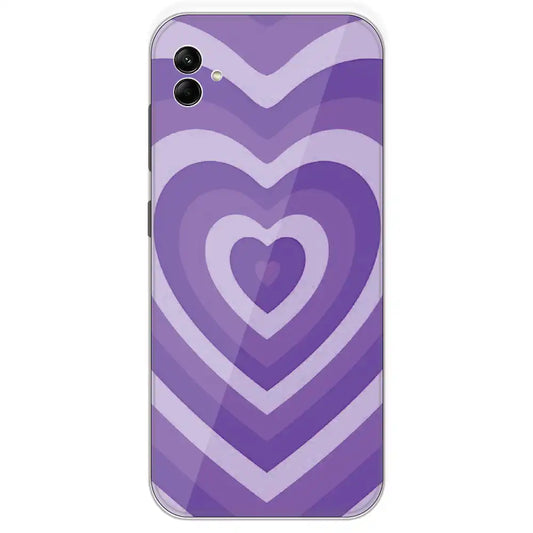 Purple Hearts - Printed Silicone Case For Samsung Galaxy A04