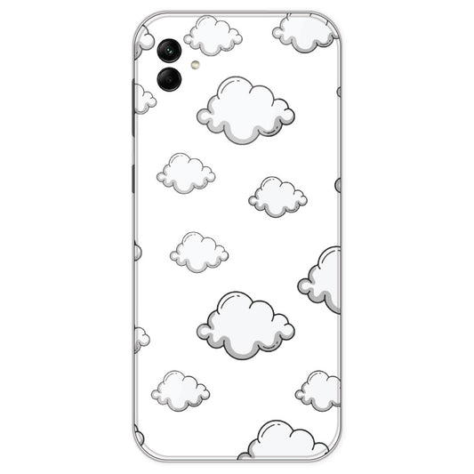 Clouds - Clear Printed Silicone Case For Samsung Galaxy A04