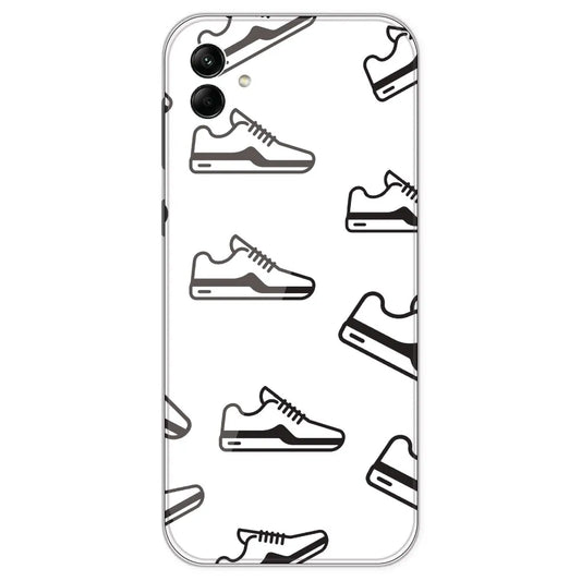 Black Sneakers - Clear Printed Silicone Case For Samsung Galaxy A04