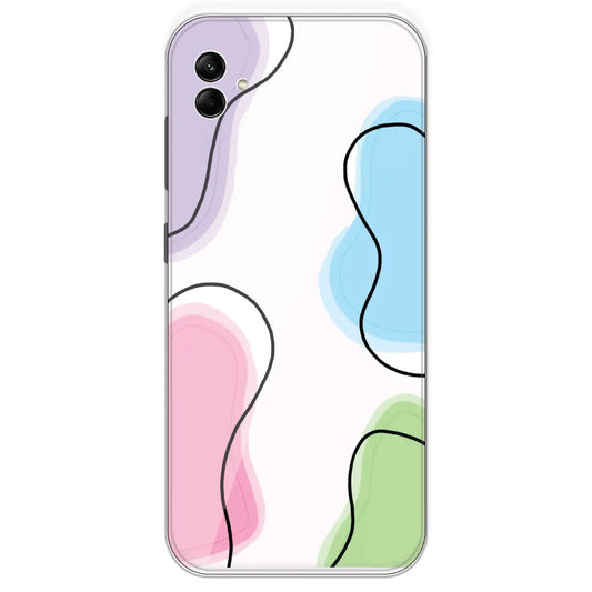 Rainbow Cow Print - Clear Printed Silicone Case For Samsung Galaxy A04