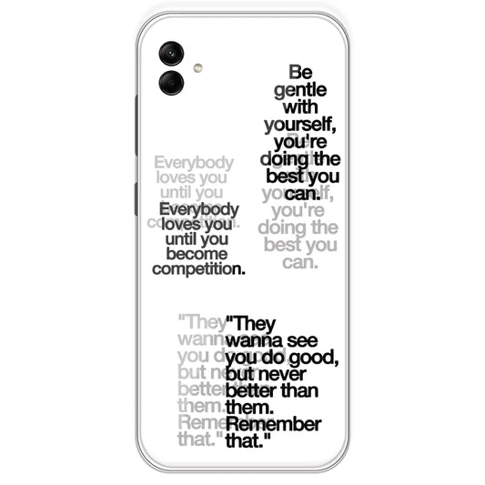 Motivational Quotes - Clear Printed Silicone Case For Samsung Galaxy A04