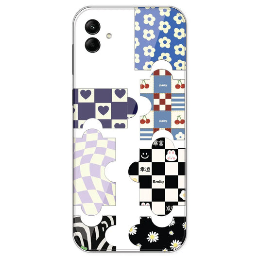 Aesthetic Puzzle - Clear Printed Silicone Case For Samsung Galaxy A04