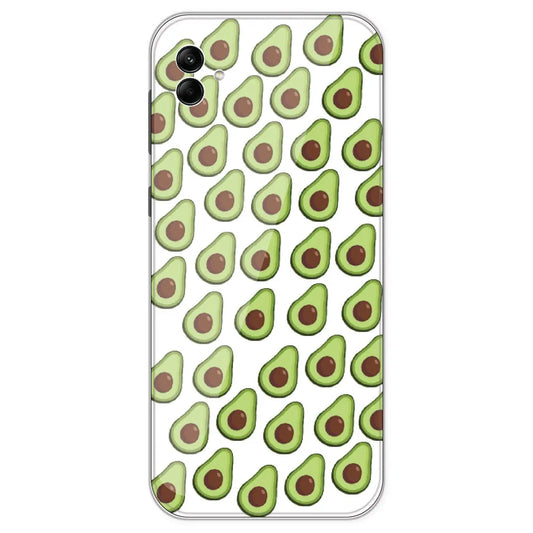Avocado - Clear Printed Silicone Case For Samsung Galaxy A04