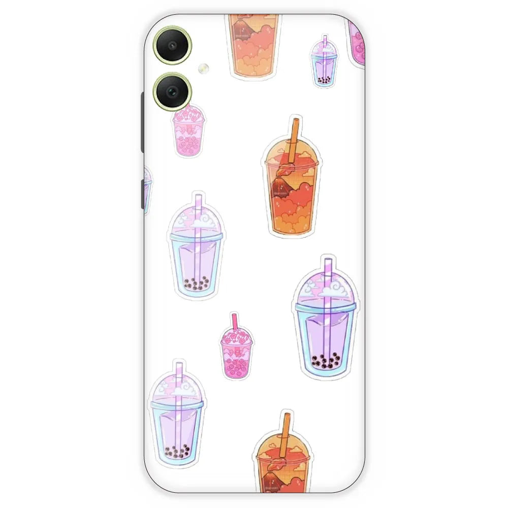 Bubble Tea - Clear Printed Silicone Case For Samsung Galaxy A05
