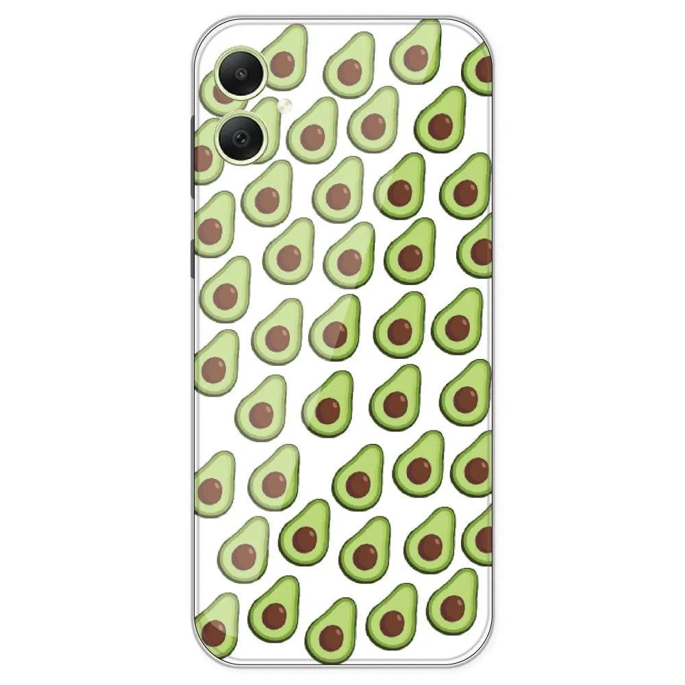 Avocado - Clear Printed Silicone Case For Samsung Galaxy A05