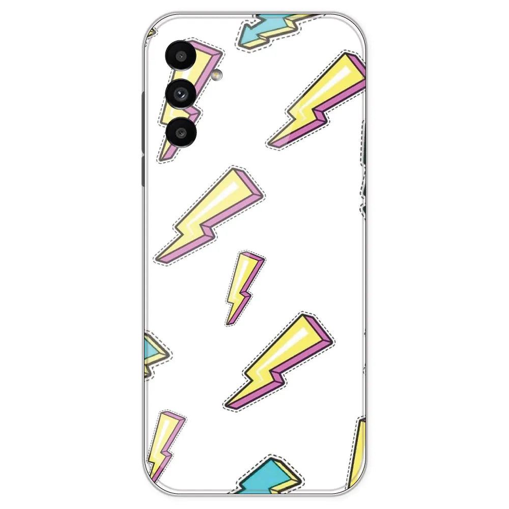 Lighting Bolts - Clear Printed Silicone Case For Samsung Galaxy A13