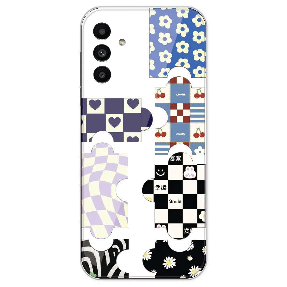 Aesthetic Puzzle - Clear Printed Silicone Case For Samsung Galaxy A13