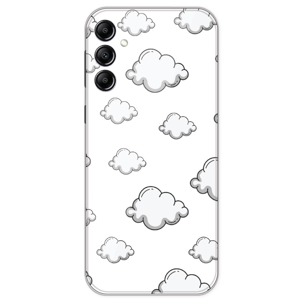 Clouds - Clear Printed Silicone Case For Samsung Galaxy A14