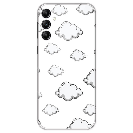 Clouds - Clear Printed Silicone Case For Samsung Galaxy A14