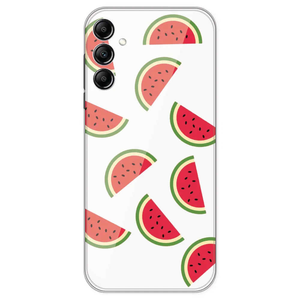 Watermelons - Clear Printed Silicone Case For Samsung Galaxy A14