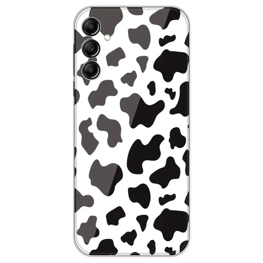 Cow Print - Clear Printed Silicone Case For Samsung Galaxy A14