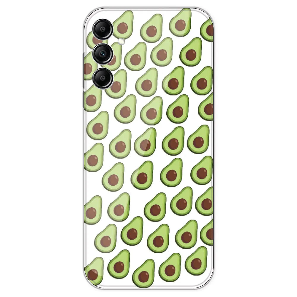Avocado - Clear Printed Silicone Case For Samsung Galaxy A14