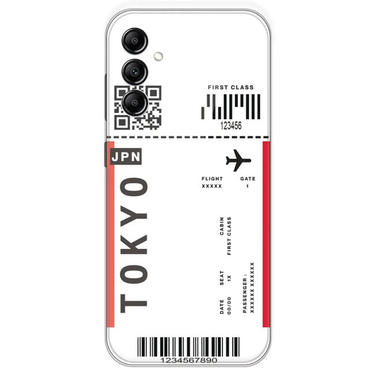 Tokyo Ticket - Clear Printed Silicone Case For Samsung Galaxy A14
