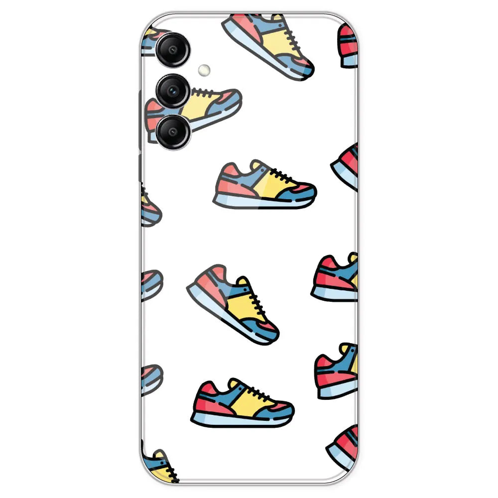 Sneakers - Clear Printed Silicone Case For Samsung Galaxy A14