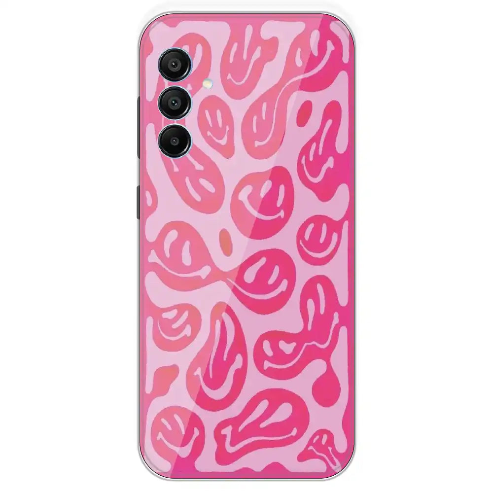 Pink Smilies - Printed Silicone Case For Samsung Galaxy A15