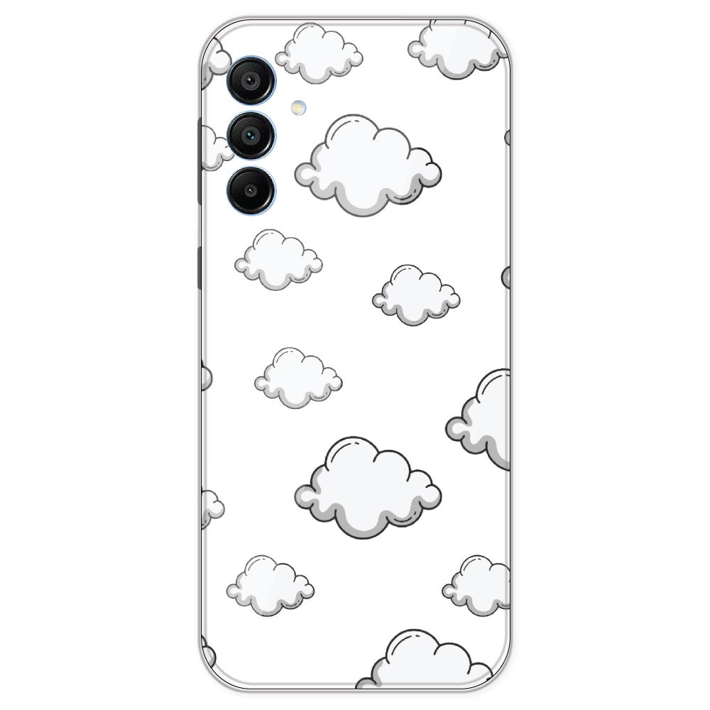 Clouds - Clear Printed Silicone Case For Samsung Galaxy A15