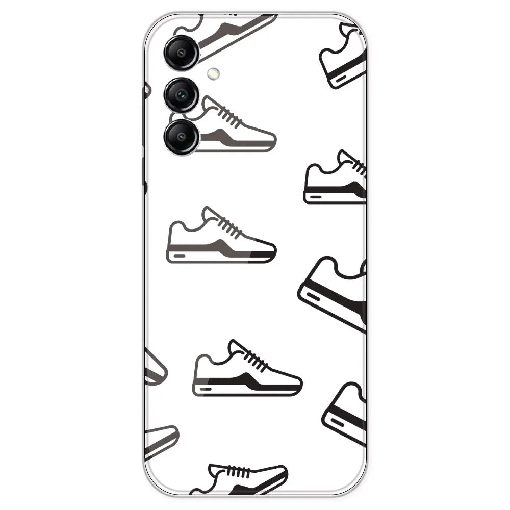 Black Sneakers - Clear Printed Silicone Case For Samsung Galaxy A15