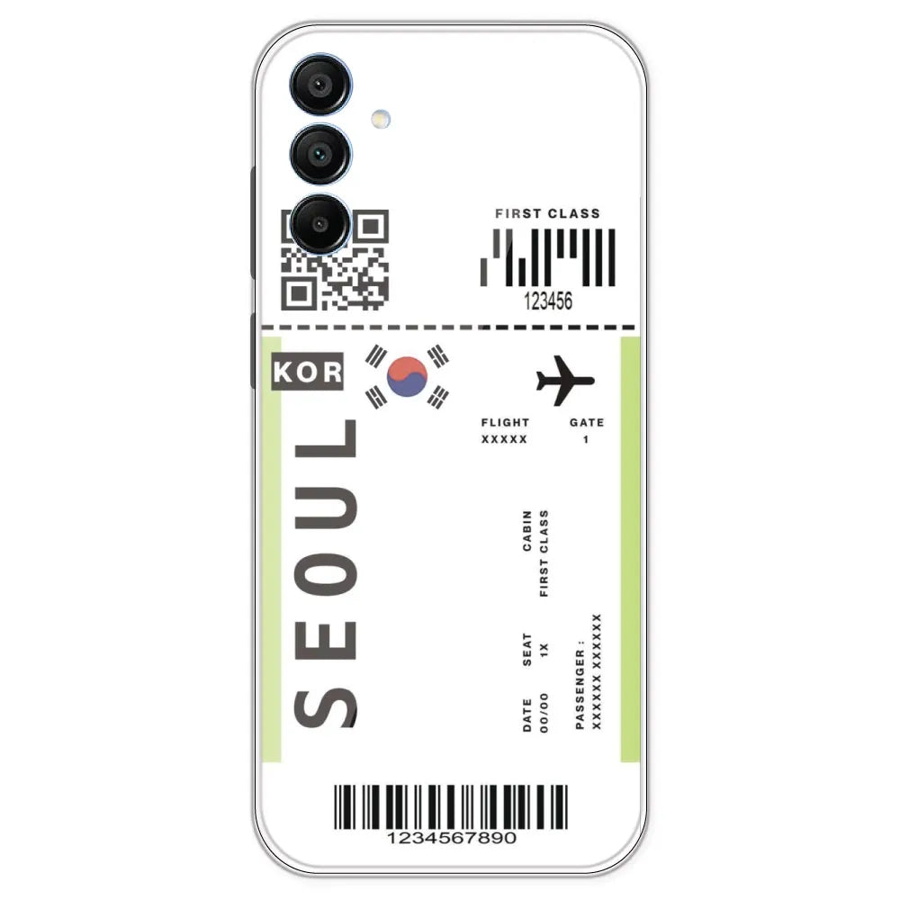 Seoul Ticket - Clear Printed Silicone Case For Samsung Galaxy A15