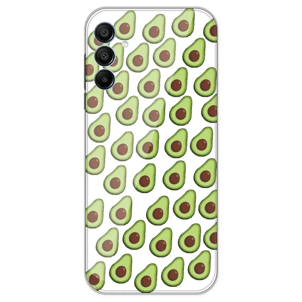 Avocado - Clear Printed Silicone Case For Samsung Galaxy A15