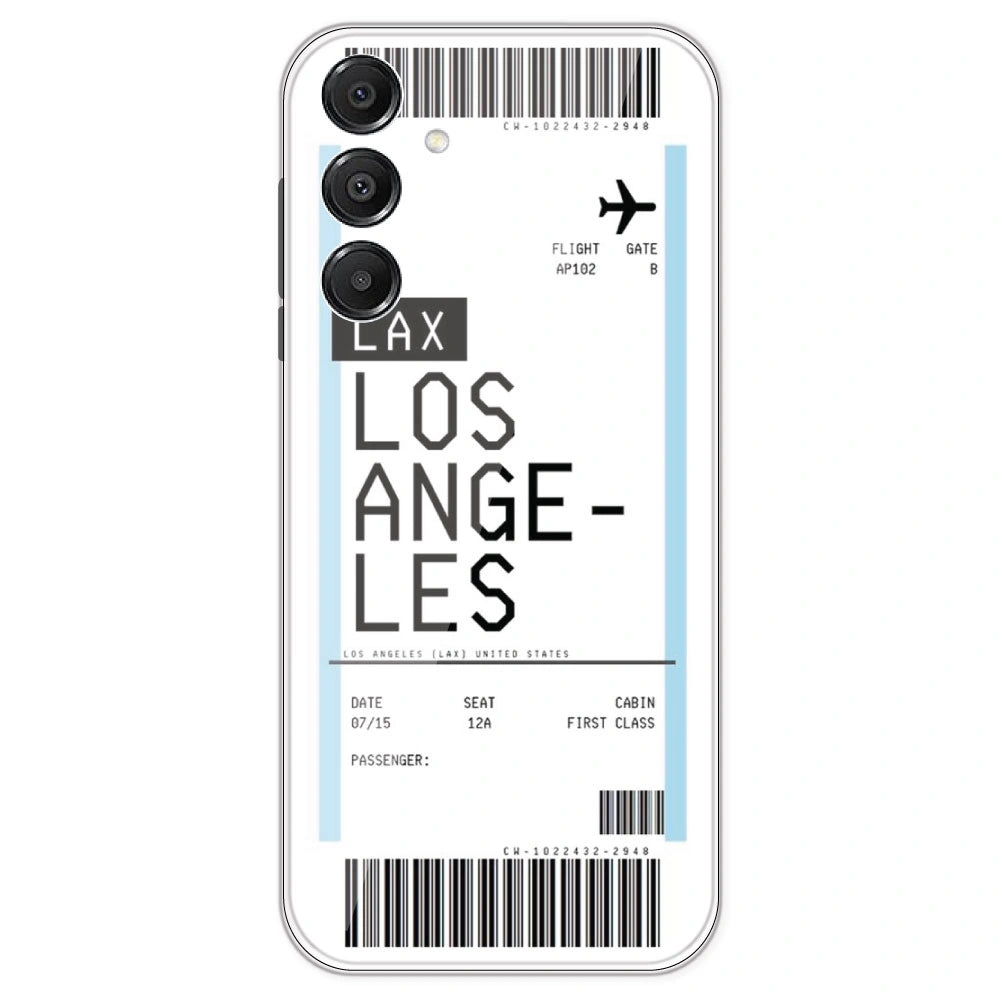 Los Angeles Ticket - Clear Printed Silicone Case For Samsung Galaxy A16