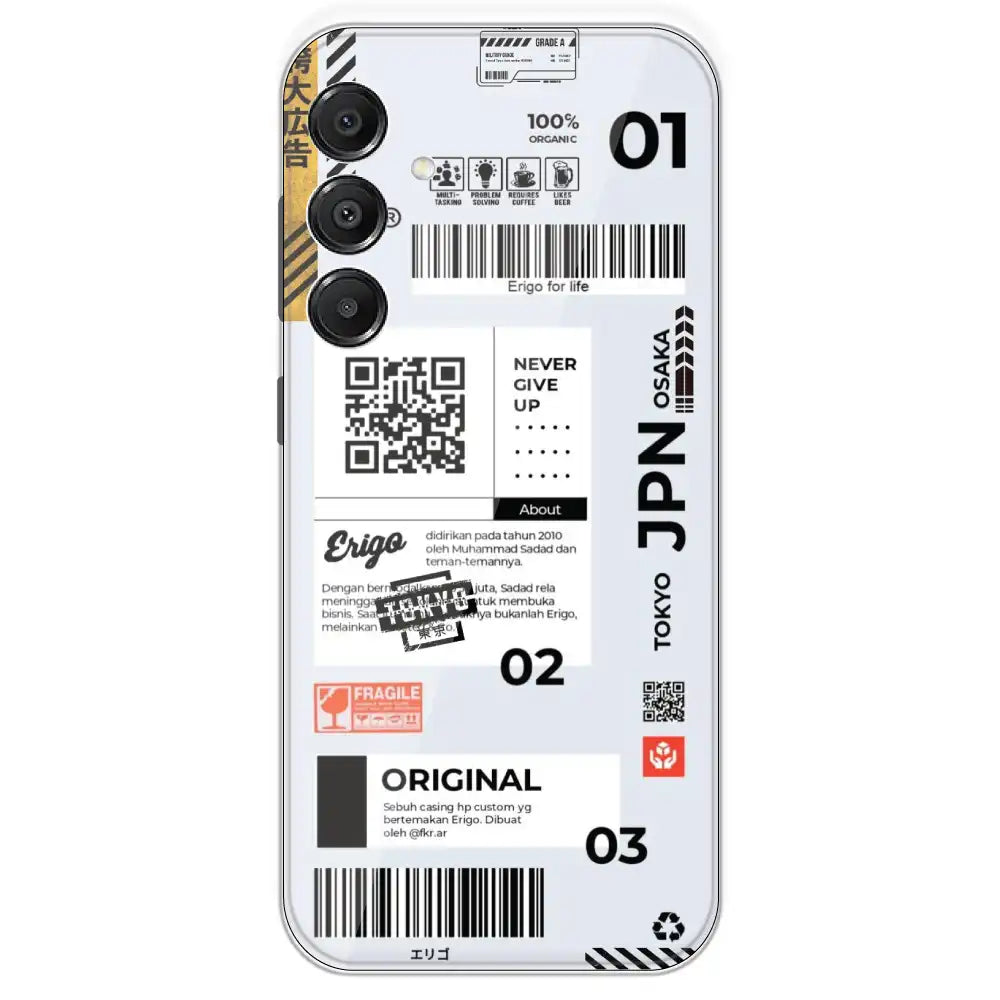 Barcode Labels - Printed Silicone Case For Samsung Galaxy A16