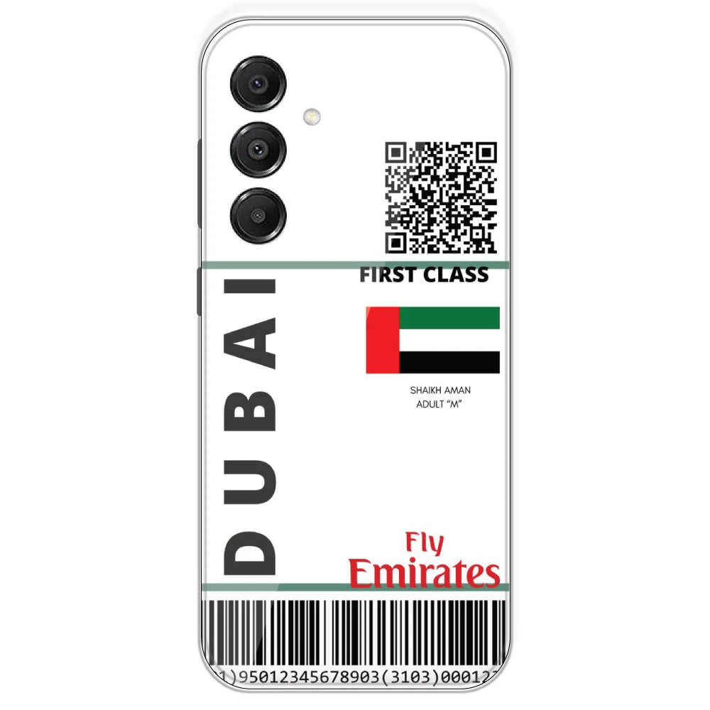 Dubai Ticket - Clear Printed Silicone Case For Samsung Galaxy A16