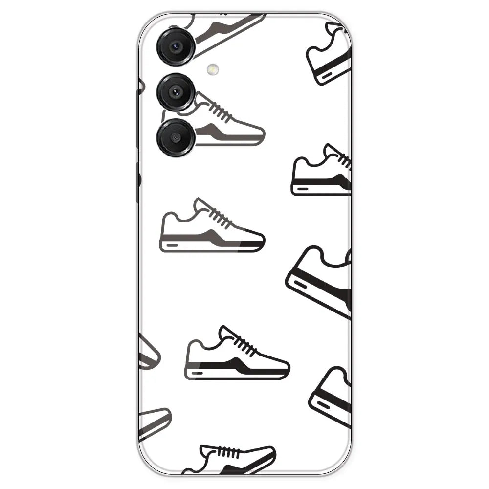 Black Sneakers - Clear Printed Silicone Case For Samsung Galaxy A16