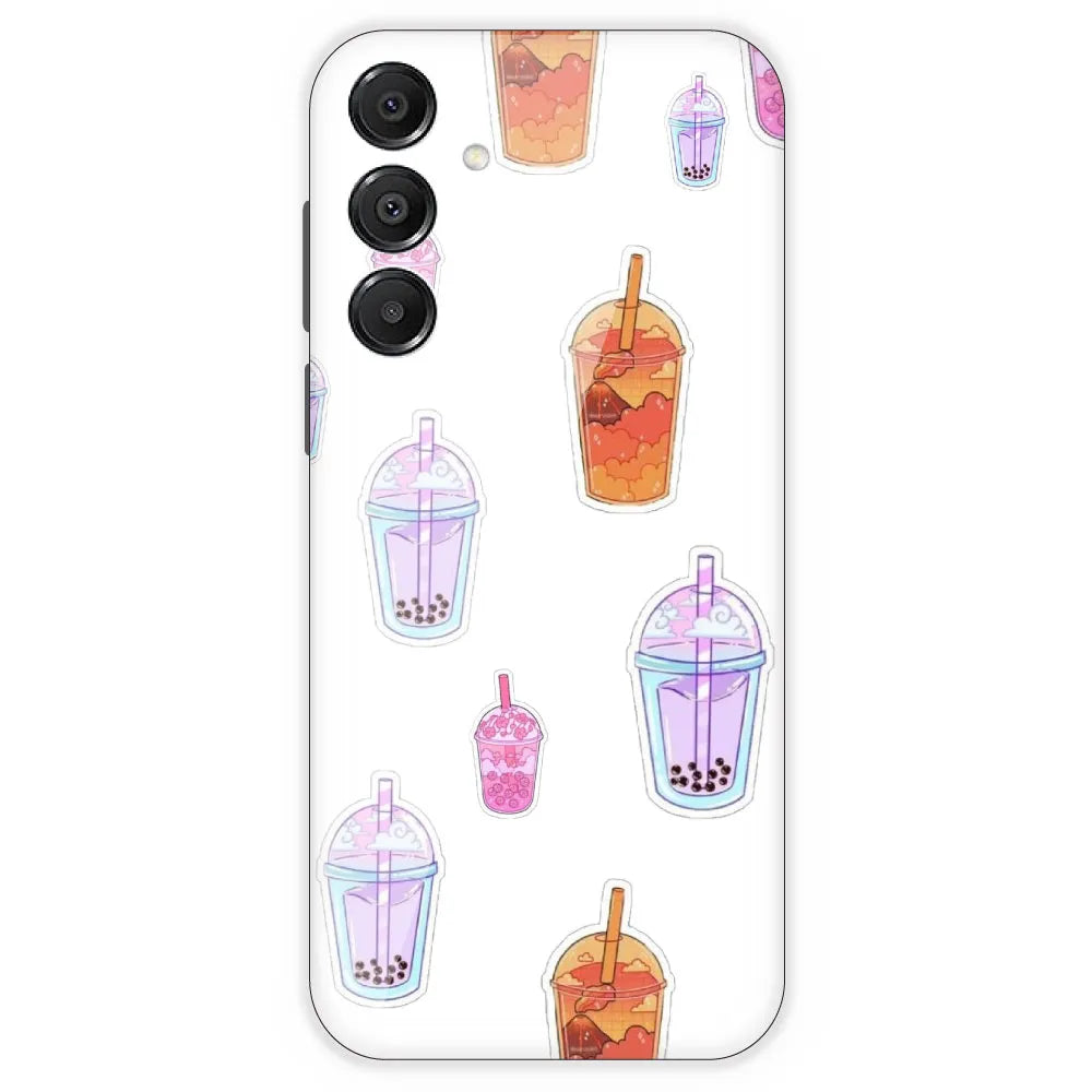 Bubble Tea - Clear Printed Silicone Case For Samsung Galaxy A16