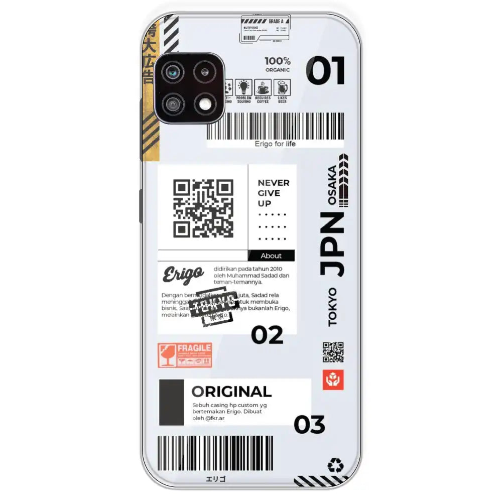 Barcode Labels - Printed Silicone Case For Samsung Galaxy A22