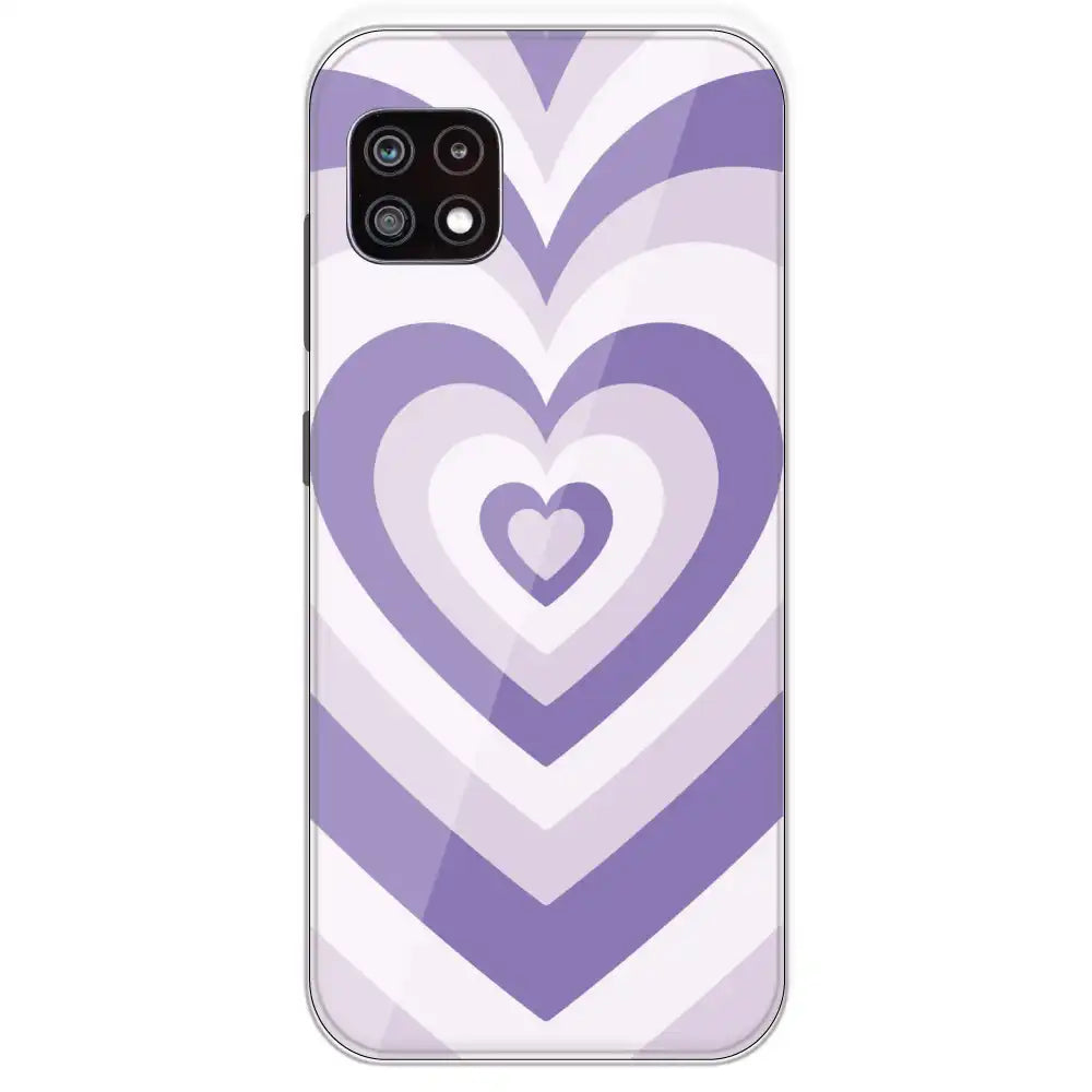 Dark Purple Hearts - Printed Silicone Case For Samsung Galaxy A22