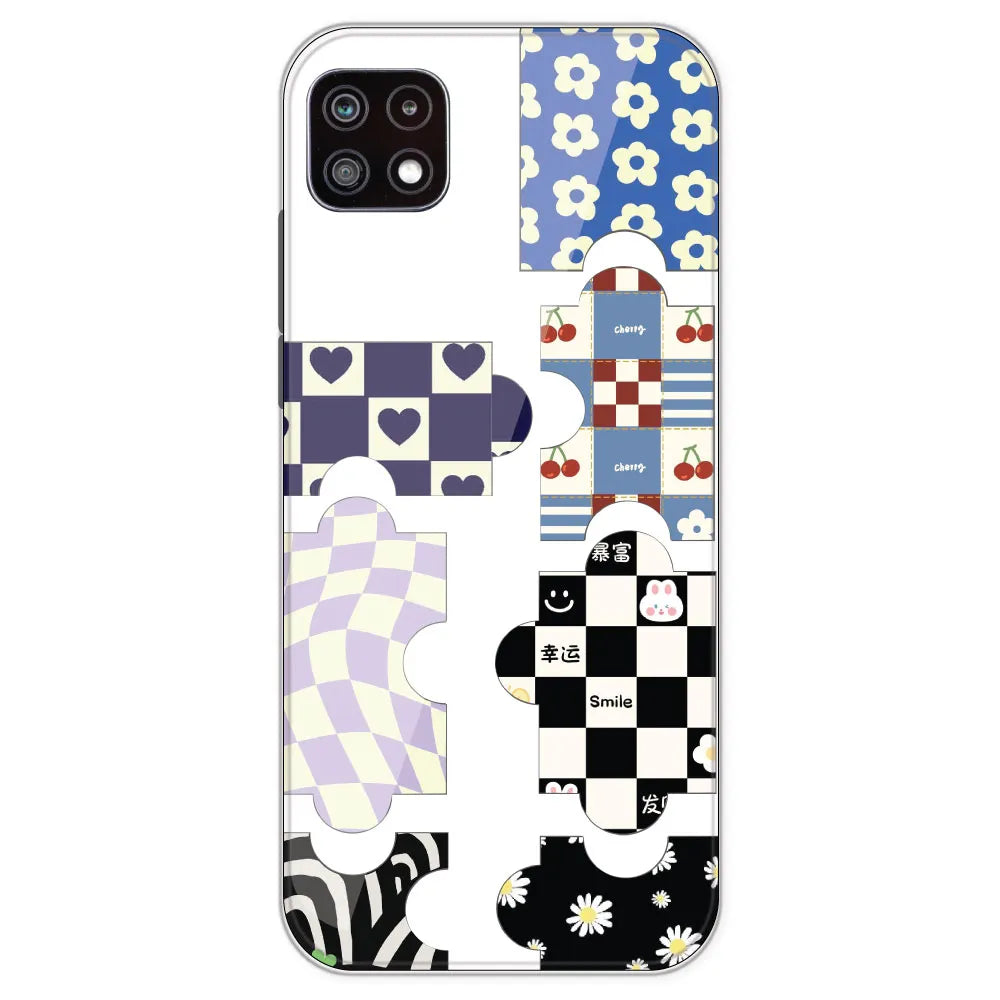 Aesthetic Puzzle - Clear Printed Silicone Case For Samsung Galaxy A22
