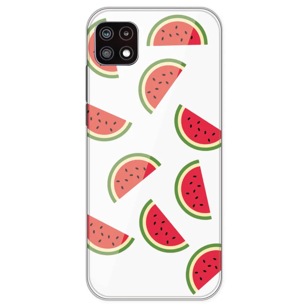 Watermelons - Clear Printed Silicone Case For Samsung Galaxy A22