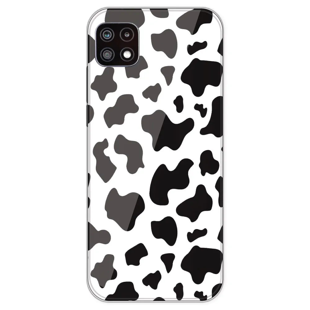 Cow Print - Clear Printed Silicone Case For Samsung Galaxy A22