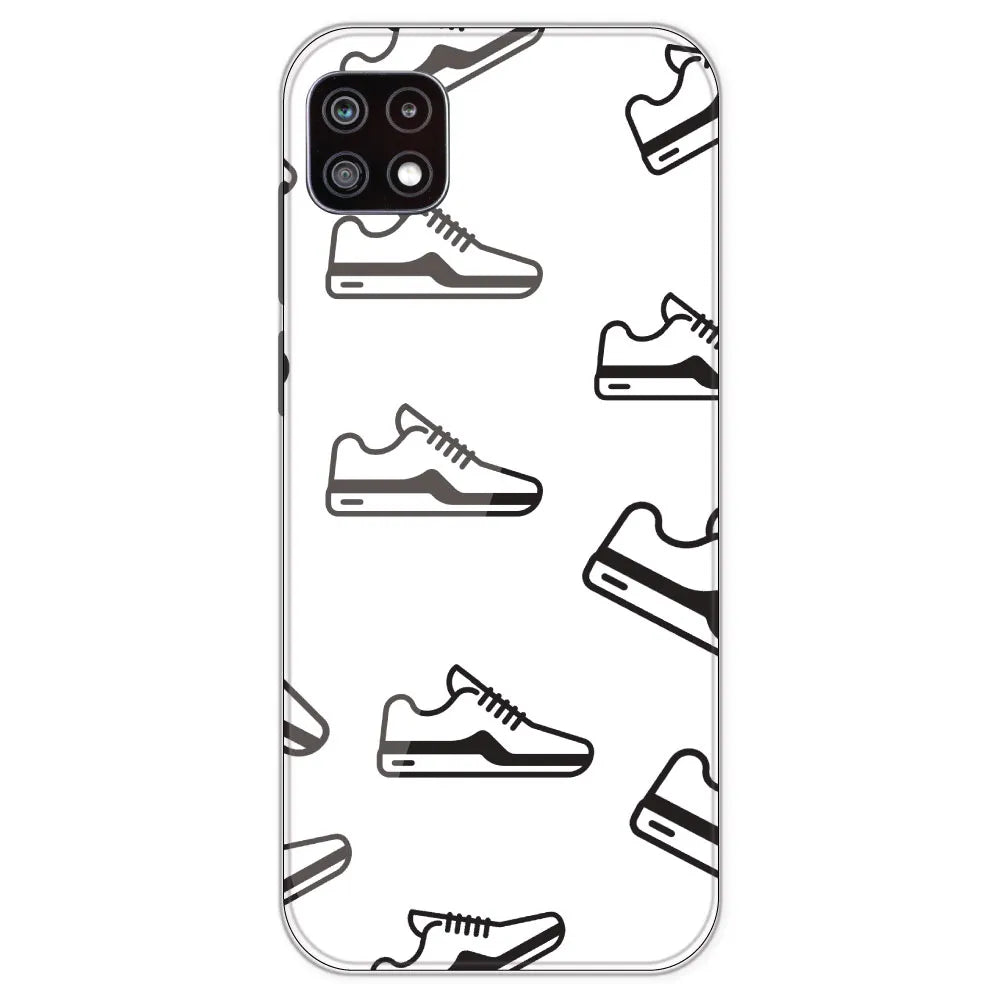 Black Sneakers - Clear Printed Silicone Case For Samsung Galaxy A22