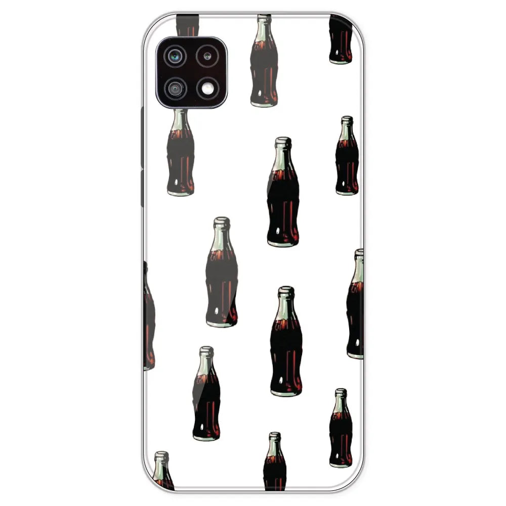 Soft Drink - Clear Printed Silicone Case For Samsung Galaxy A22