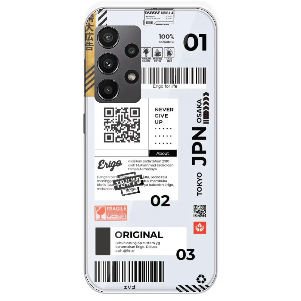 Barcode Labels - Printed Silicone Case For Samsung Galaxy A23