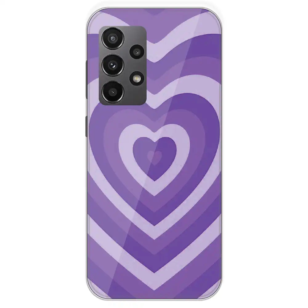Purple Hearts - Printed Silicone Case For Samsung Galaxy A23
