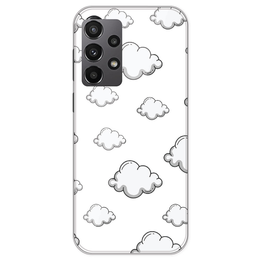 Clouds - Clear Printed Silicone Case For Samsung Galaxy A23