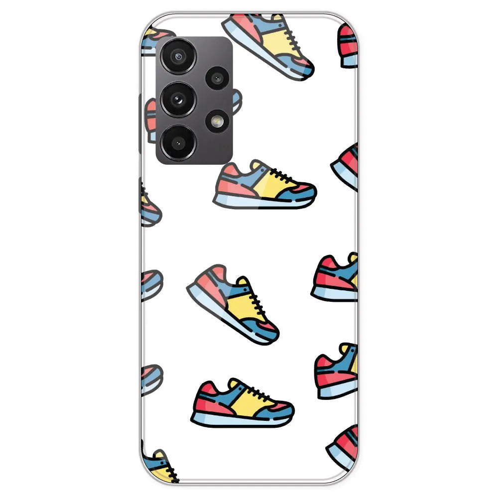 Sneakers - Clear Printed Silicone Case For Samsung Galaxy A23