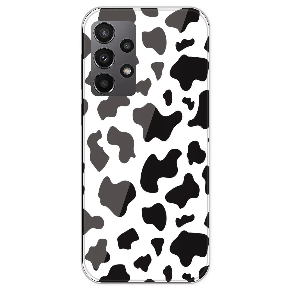 Cow Print - Clear Printed Silicone Case For Samsung Galaxy A23