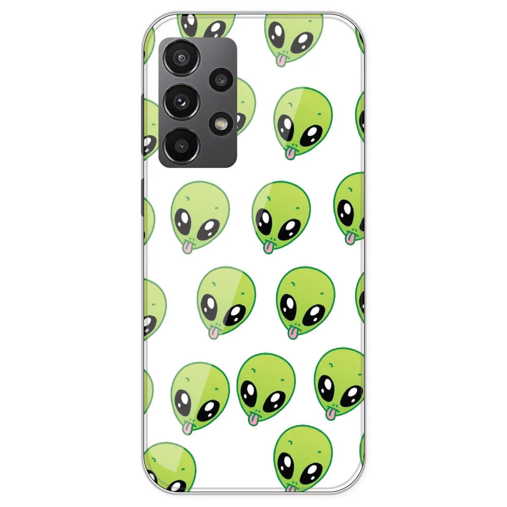 Alien - Clear Printed Silicone Case For Samsung Galaxy A23