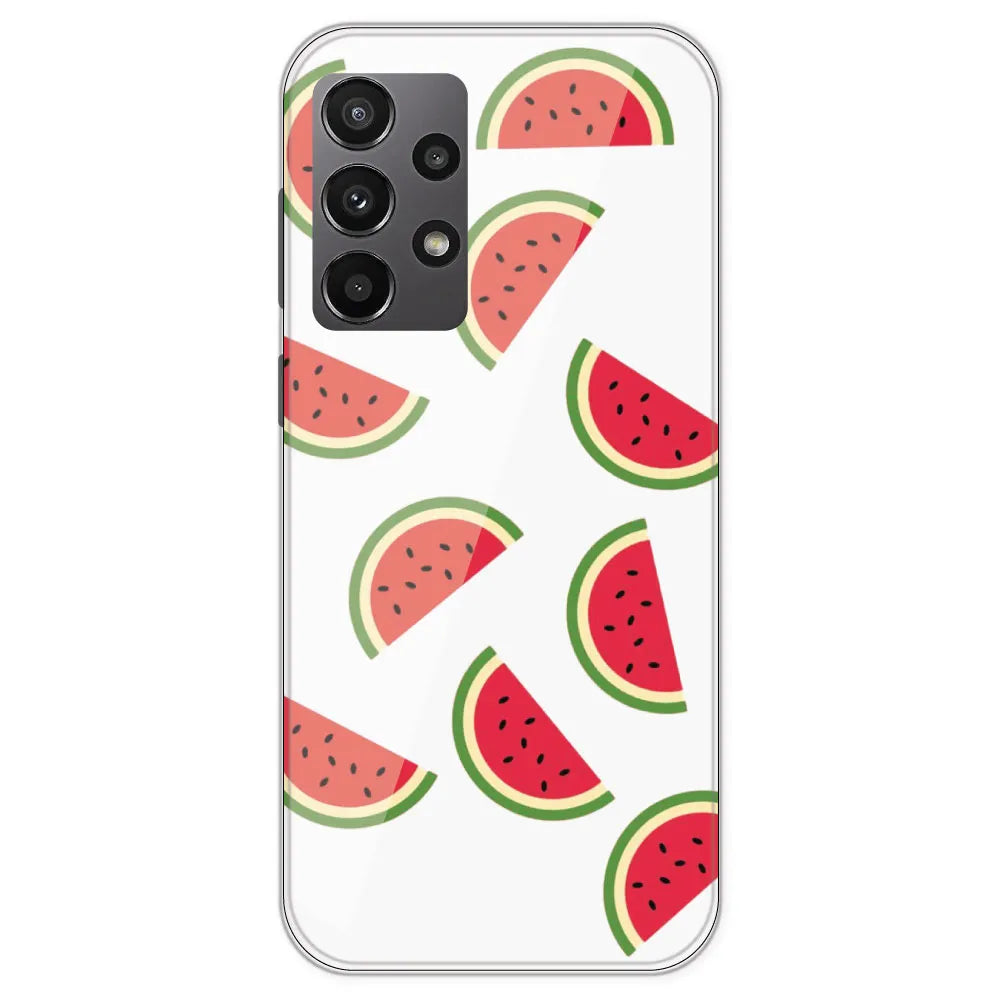 Watermelons - Clear Printed Silicone Case For Samsung Galaxy A23